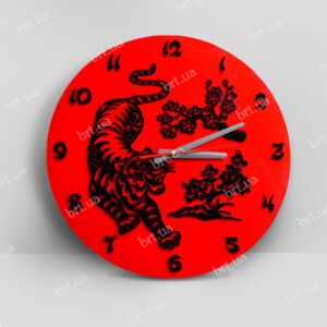 Годинник на замовлення з двох кольорів акрилу