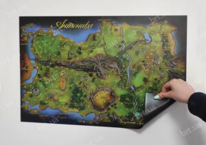 Магнітна мапа на шкільну дошку