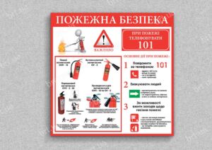 Готовий стенд Пожежна безпека БРТ